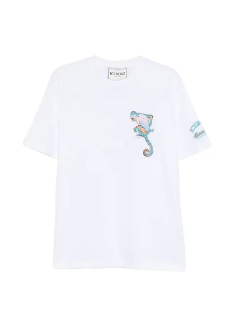 Iceberg monkey-embroidered T-shirt