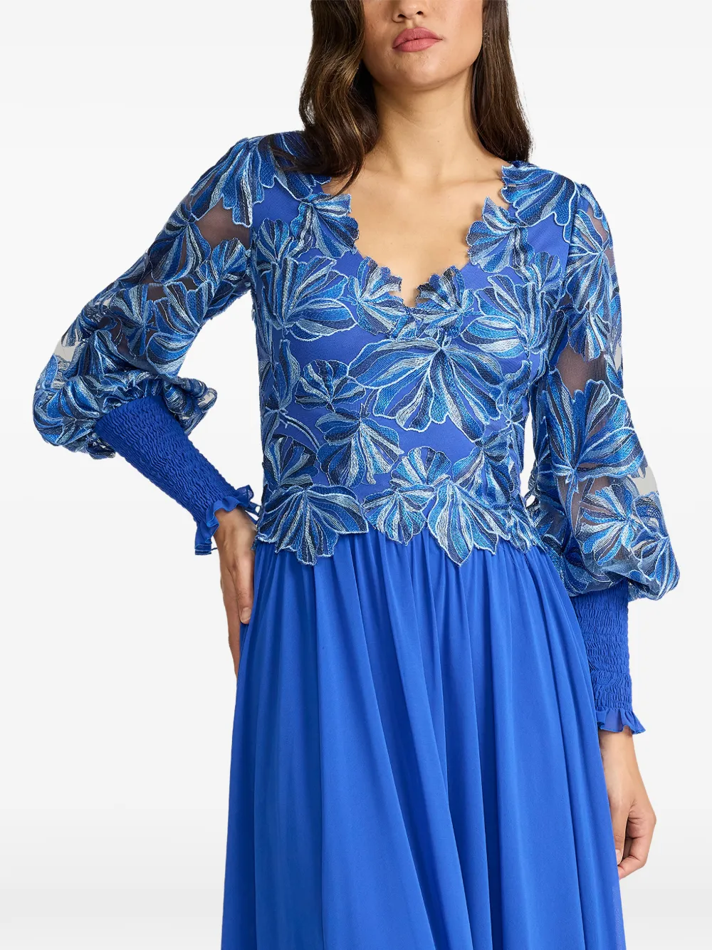 Tadashi Shoji Jurk met bloemenprint Blauw