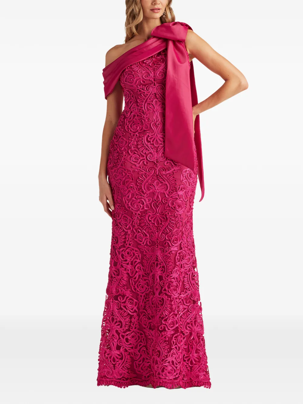 Tadashi Shoji Asymmetrische maxi-jurk Roze