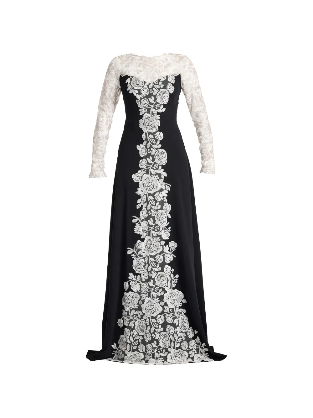 Tadashi Shoji floral-lace maxi dress - Black
