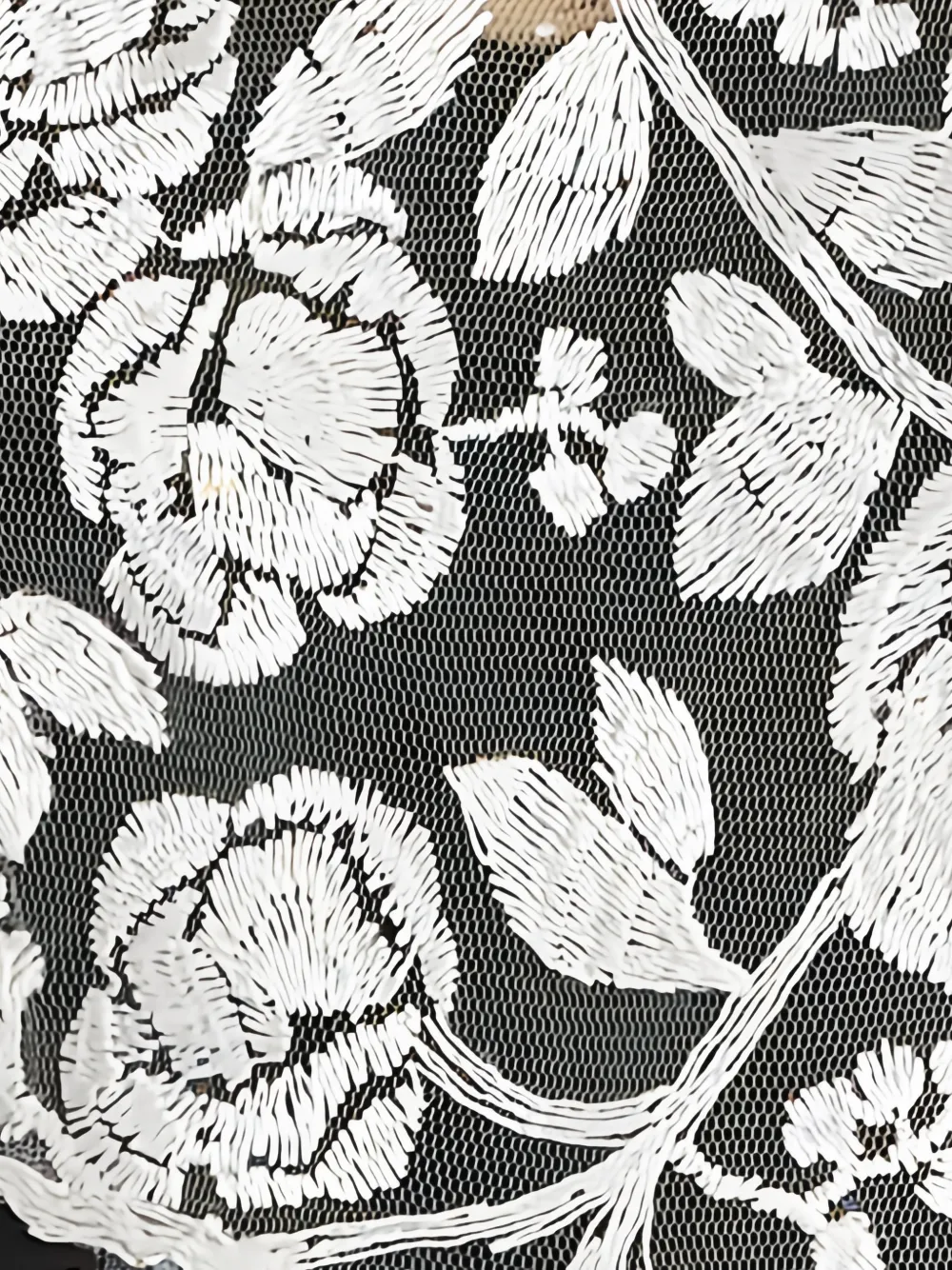 Tadashi Shoji Jurk met bloemenkant Zwart