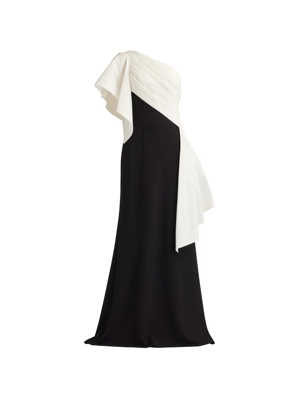Tadashi Shoji one-shoulder ruffled maxi dress - Black