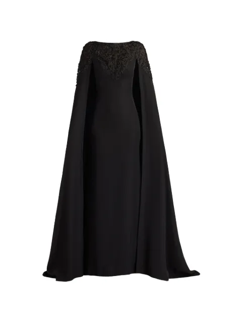 Tadashi Shoji cape-style maxi dress
