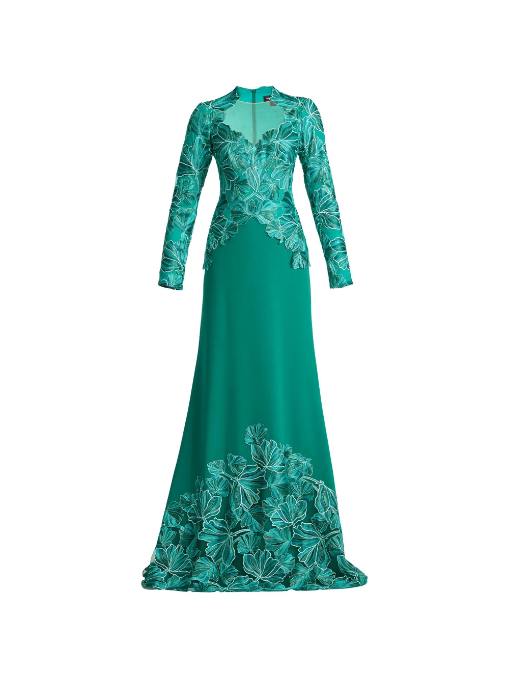 Tadashi Shoji Abito lungo a fiori - Verde