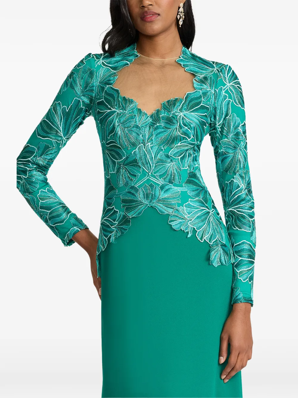Tadashi Shoji Maxi-jurk met bloemenprint Groen