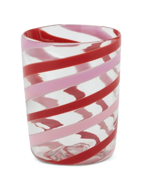 Lisa Corti striped pervinch glass