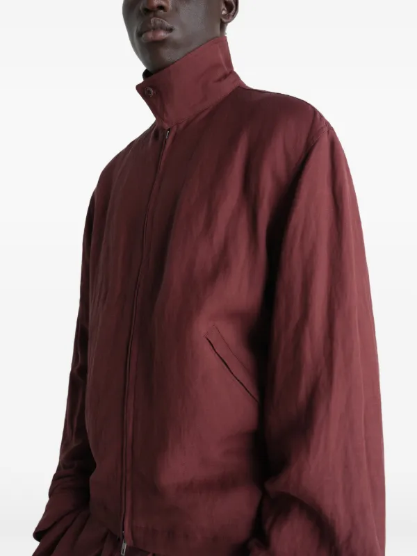 LEMAIRE Short Blouson In Viscose Linen Gabardine | Red | FARFETCH JO