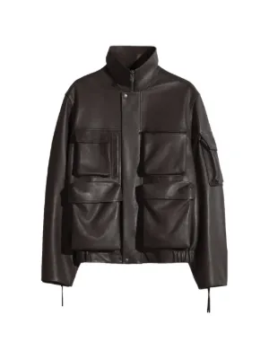 LEMAIRE Button Pleated Jacket | Brown | FARFETCH