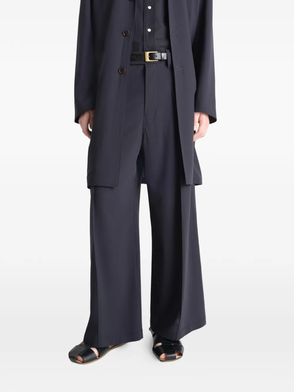 LEMAIRE Fisherman sandalen met gesp Zwart