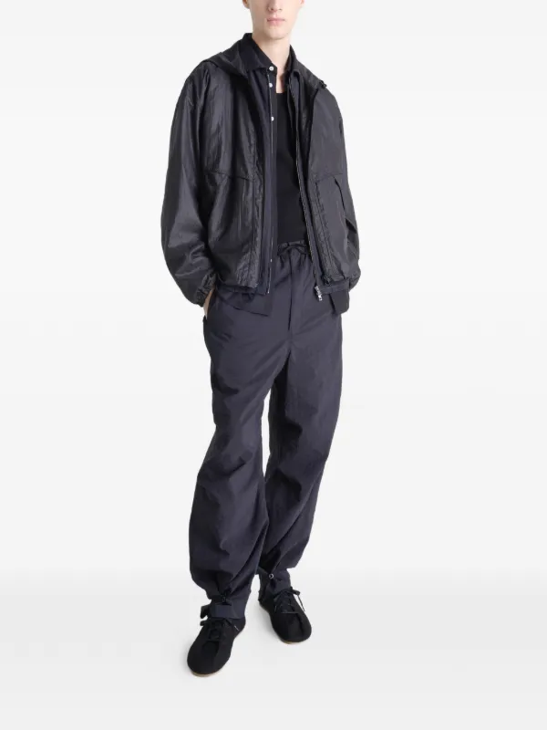 LEMAIRE Windbreaker In Light Nylon | Black | FARFETCH IN