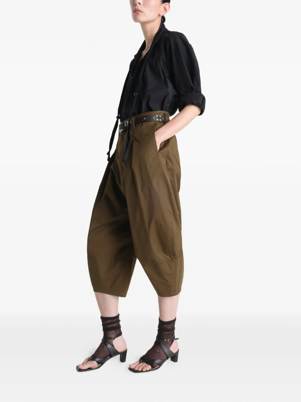  Lemaire Balloon Bermuda Shorts - Brown 