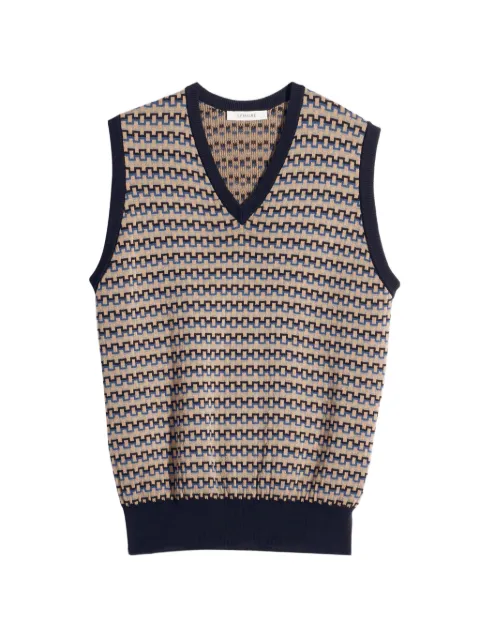 LEMAIRE patterned V-neck vest