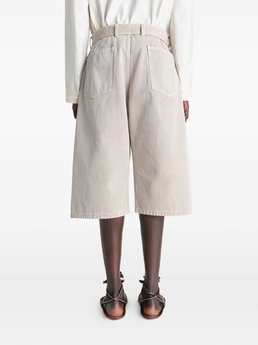 LEMAIRE Denim shorts Beige