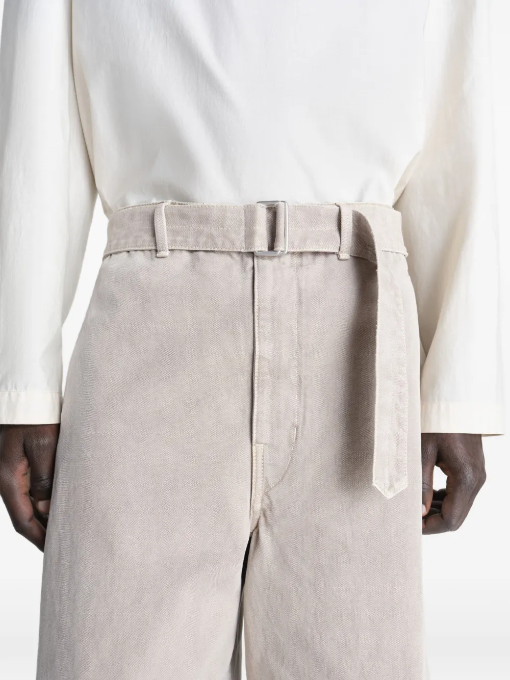 LEMAIRE Denim shorts Beige