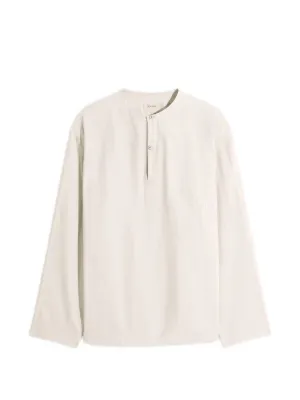 LEMAIRE Camisa Mangas Curtas Com Aba | Neutro | FARFETCH BR