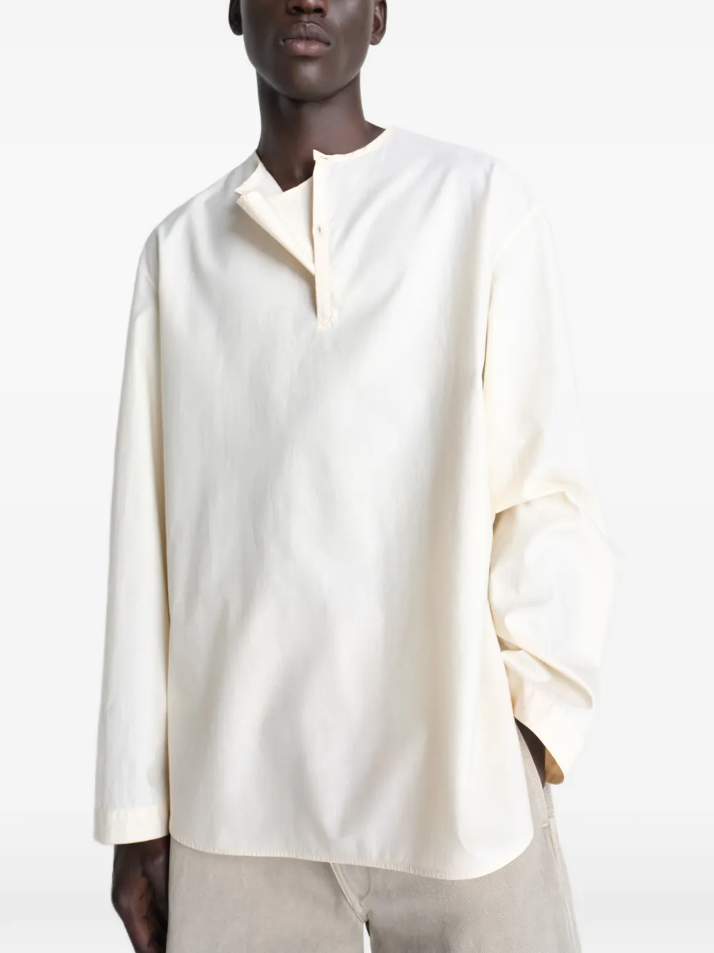 LEMAIRE Overhemd met knopen Beige