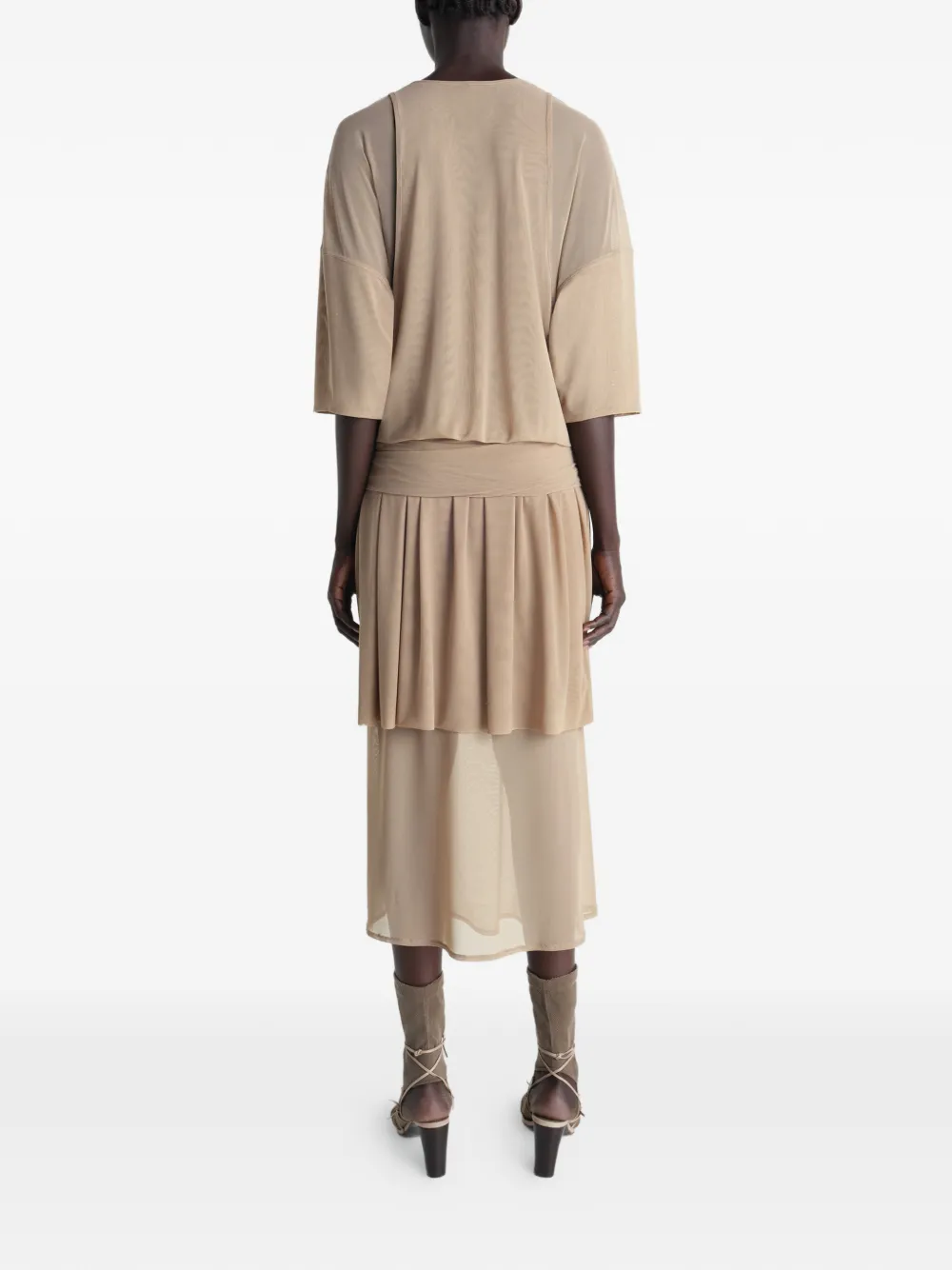 double layer midi dress