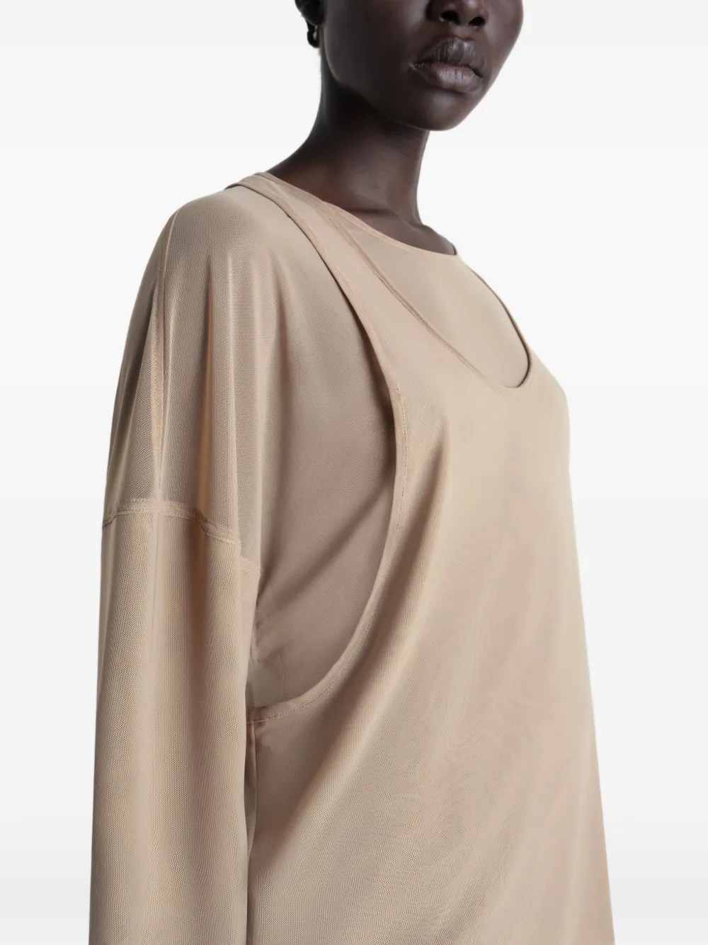 double layer midi dress