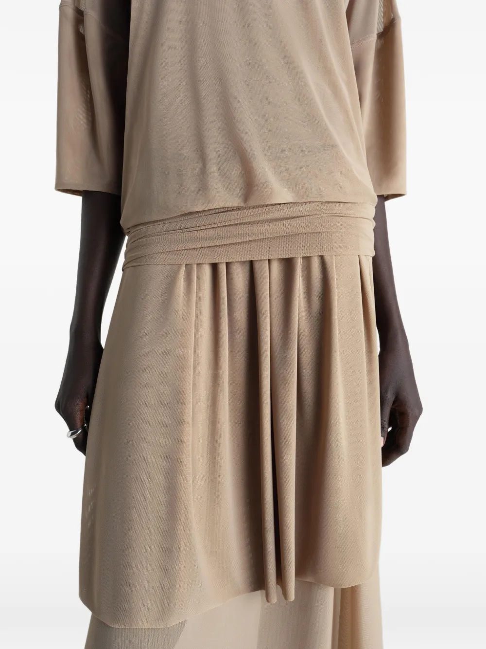 double layer midi dress