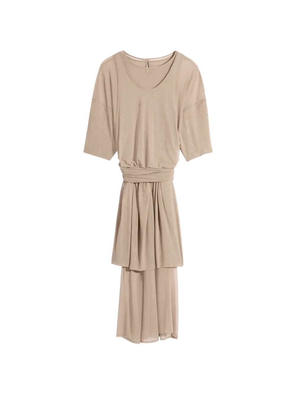 LEMAIRE double layer midi dress - Toni neutri
