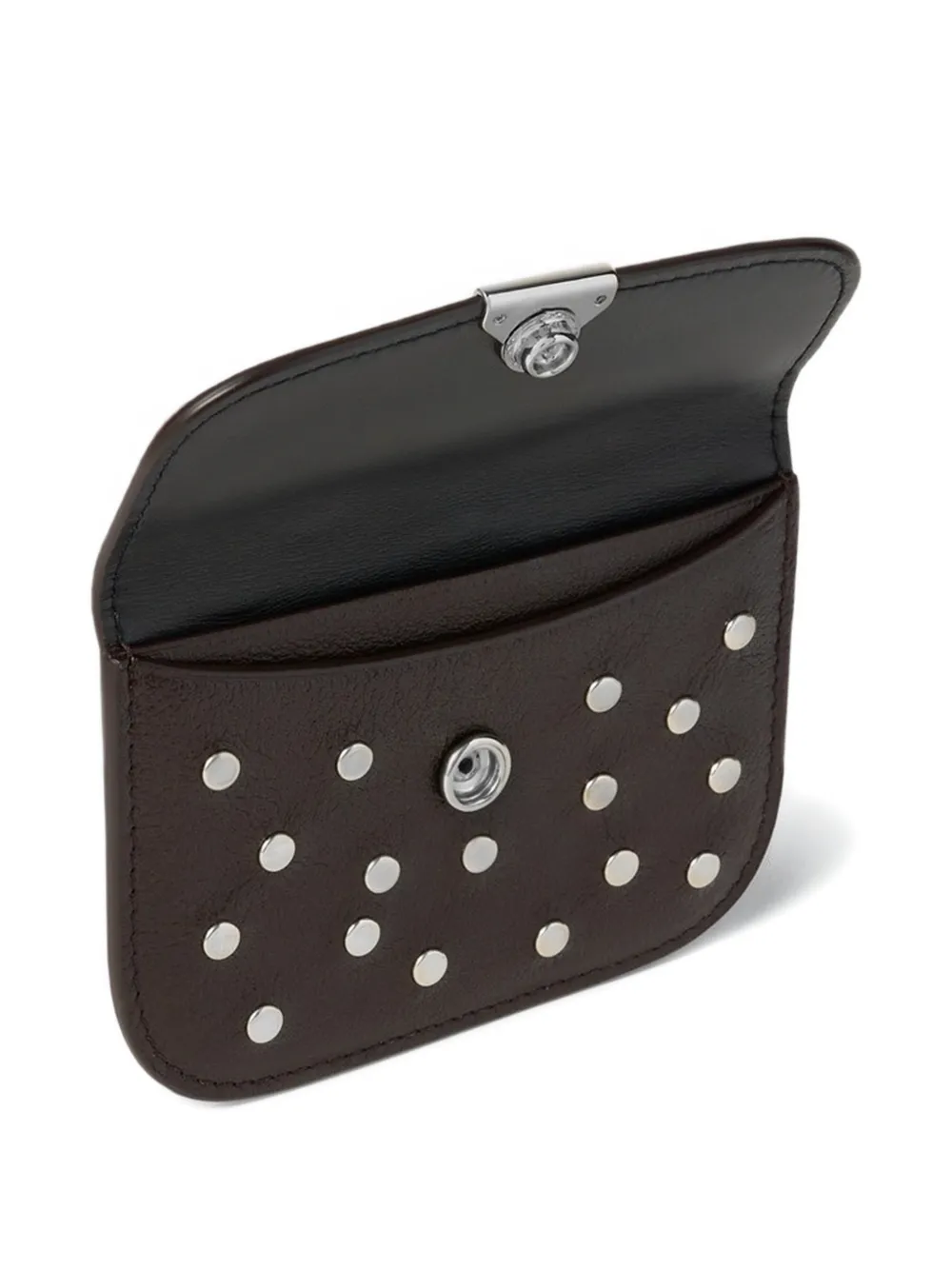  Lemaire Studed Card Holder - Brown 