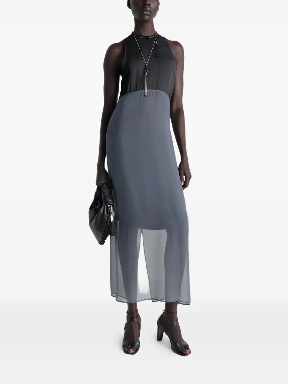 LEMAIRE Mouwloze midi-jurk Grijs