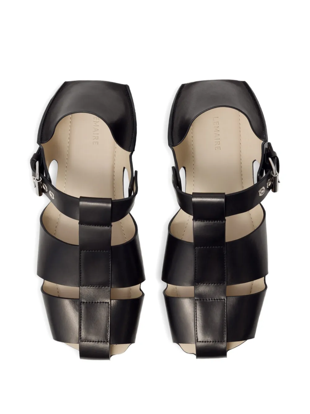 LEMAIRE Fisherman sandalen met ronde neus Zwart