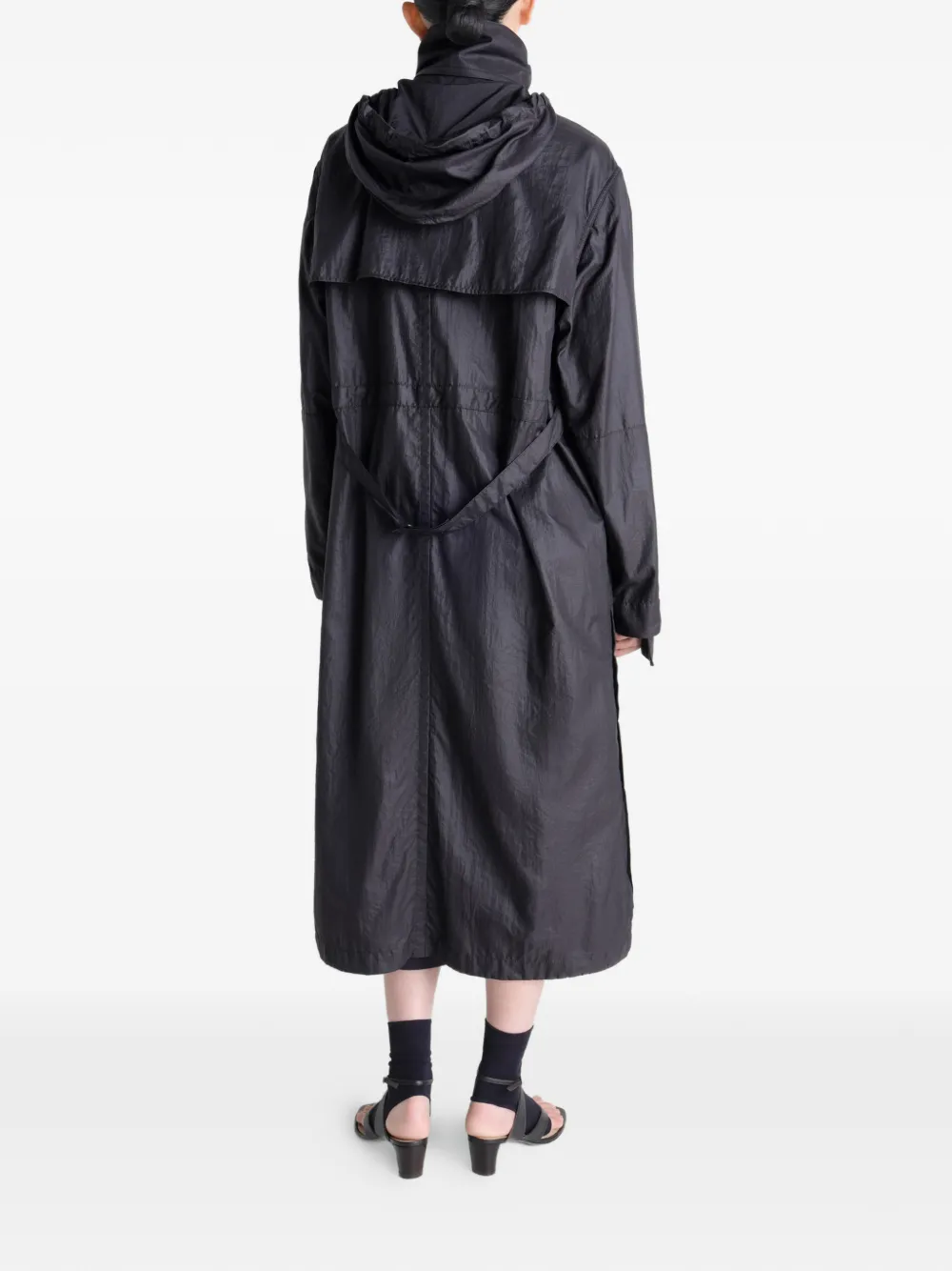 LEMAIRE Regenjas met capuchon Zwart