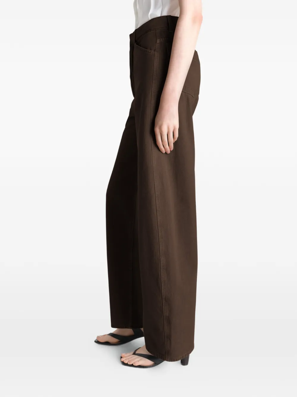 LEMAIRE High waist curved jeans Bruin