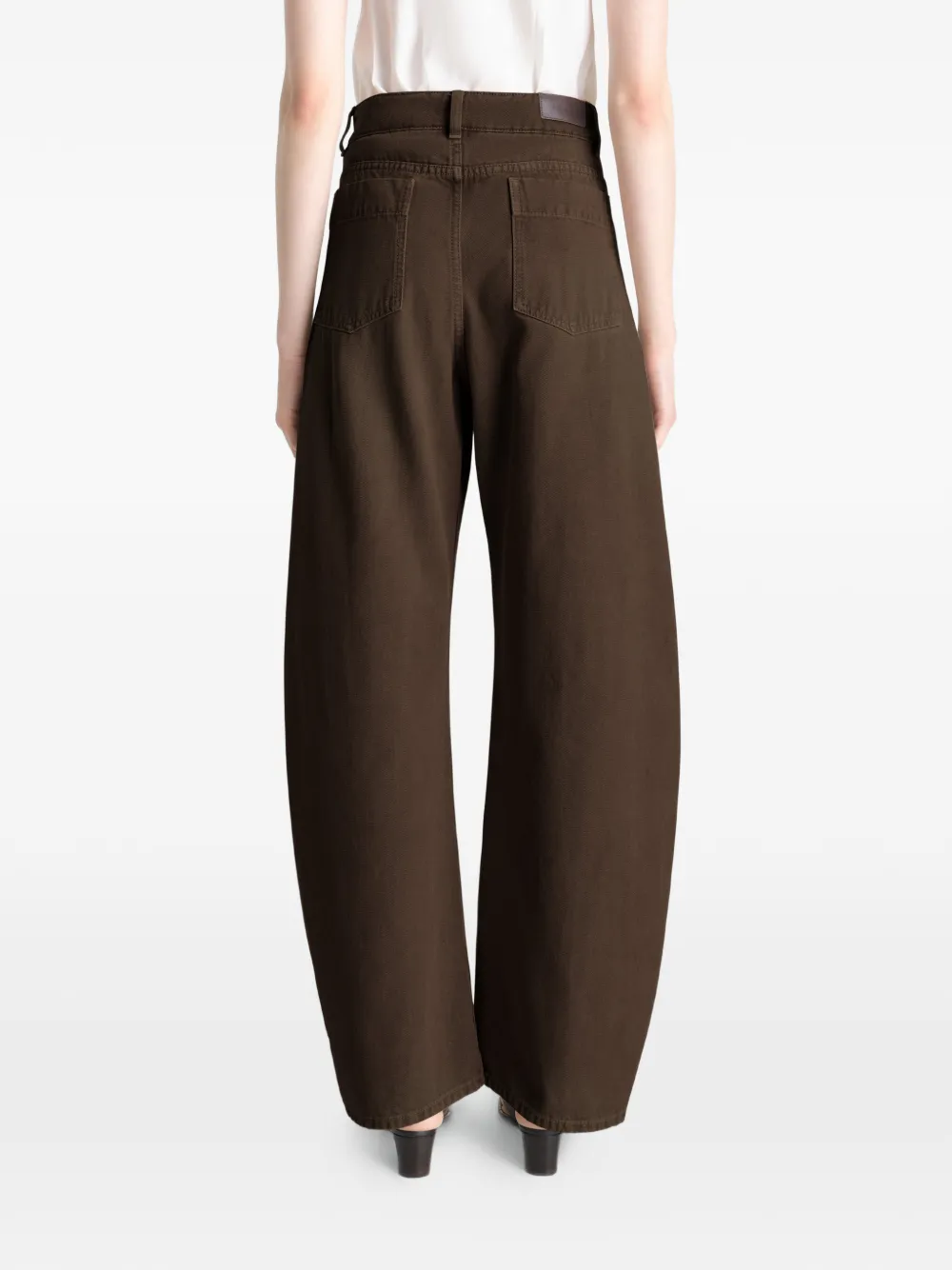 LEMAIRE High waist curved jeans Bruin
