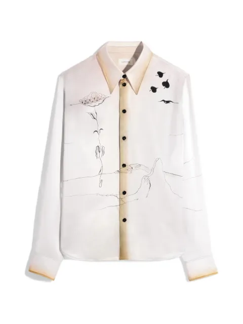 LEMAIRE camisa con cuello de pico
