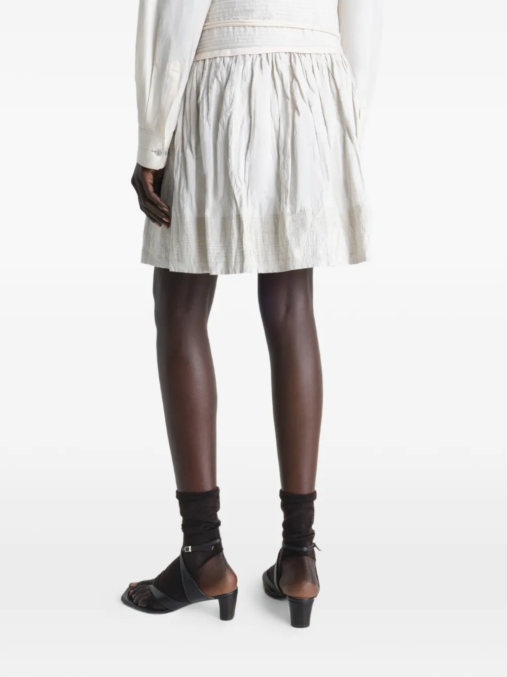 LEMAIRE Gekreukte wikkelrok Beige
