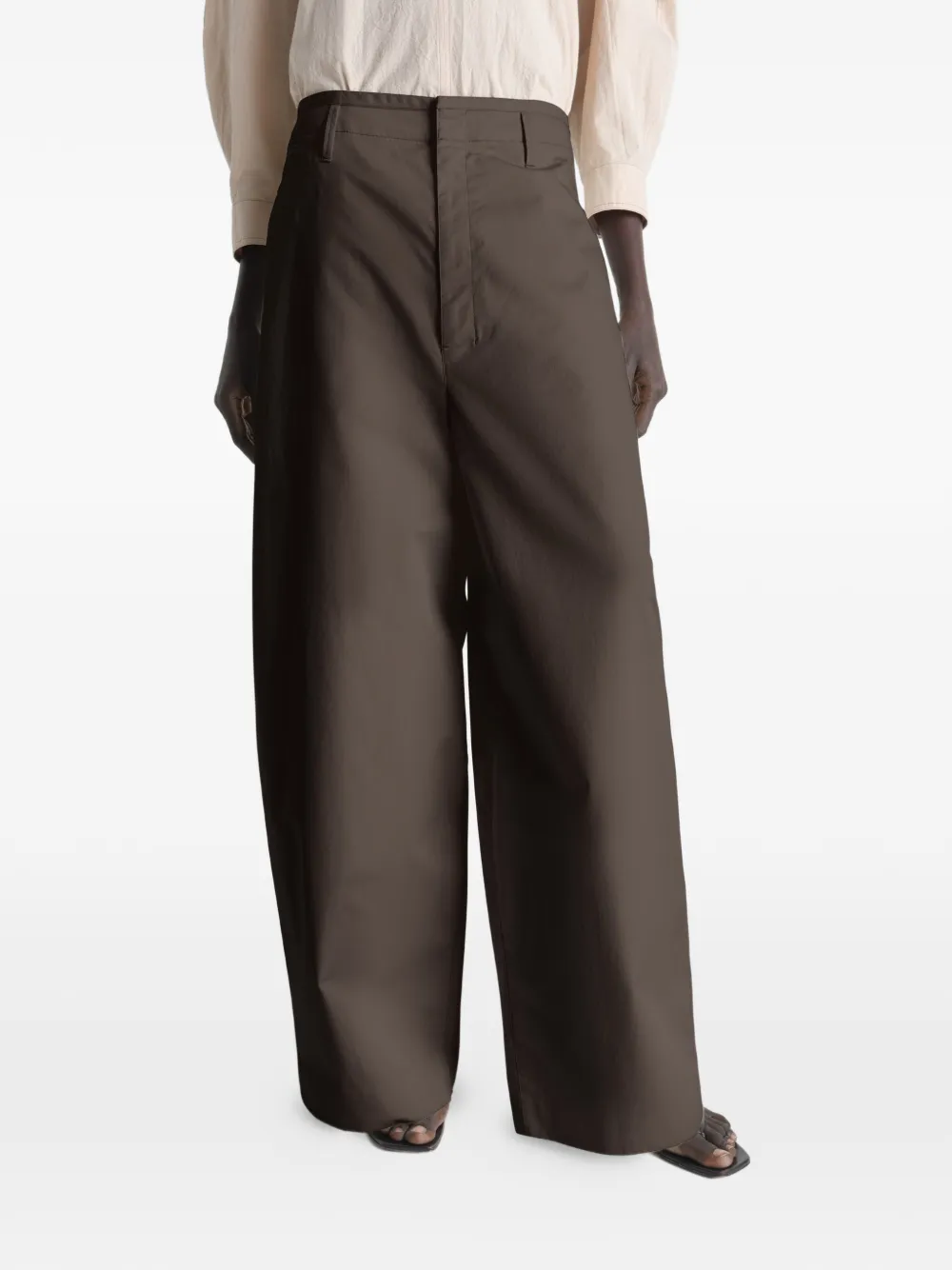  Lemaire Oversized Chino Trousers - Brown 