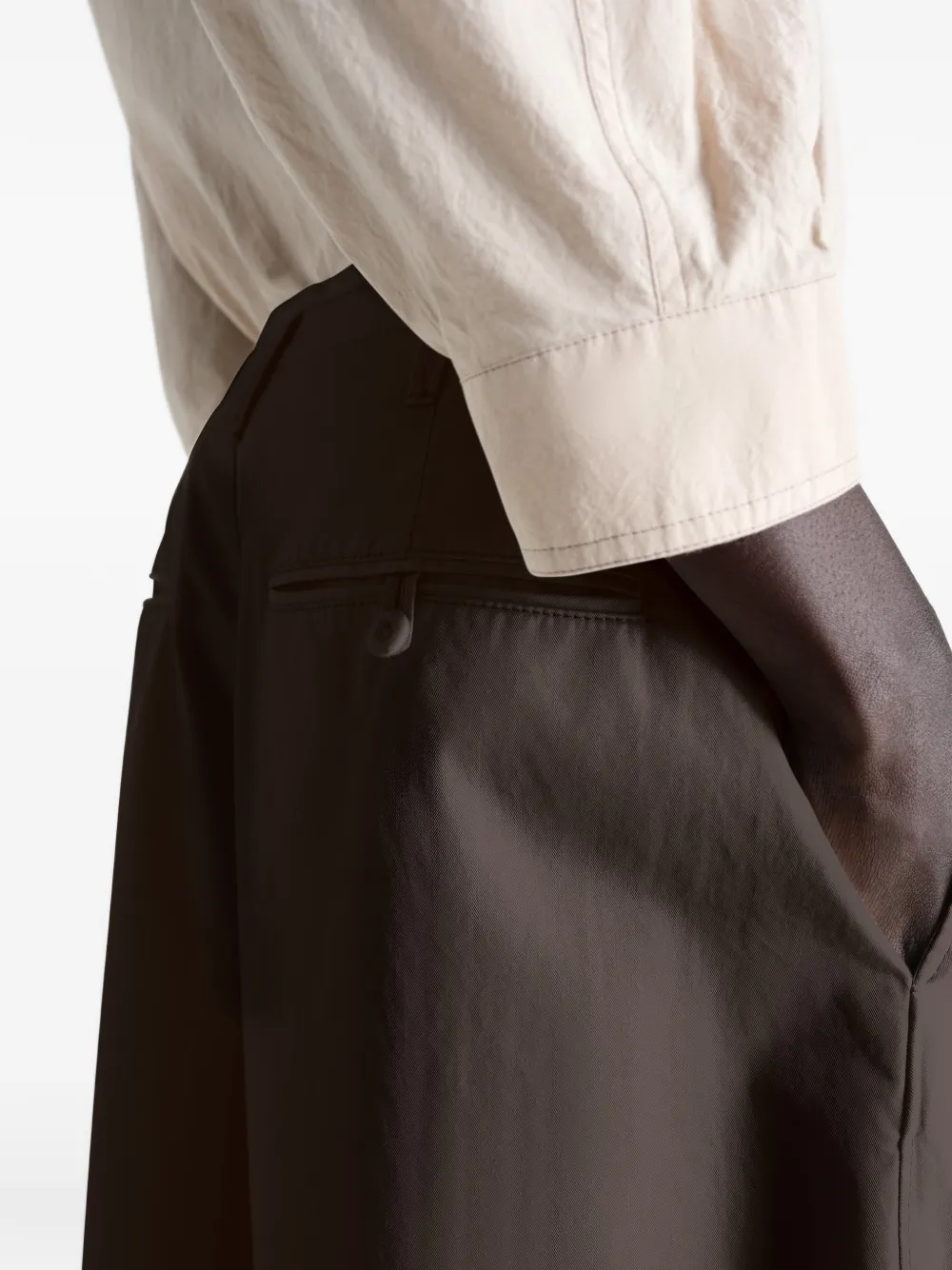  Lemaire Oversized Chino Trousers - Brown 