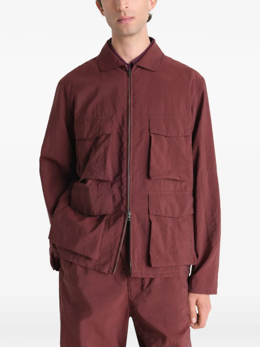  Lemaire 3d Pocket Safari Jacket - Red 