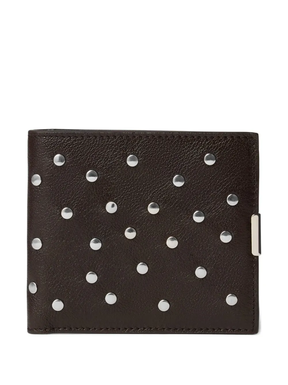 LEMAIRE Portafoglio bi-fold con borchie - Marrone