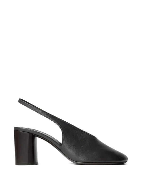 Lemaire Square-toe Slingback Pumps in Brown