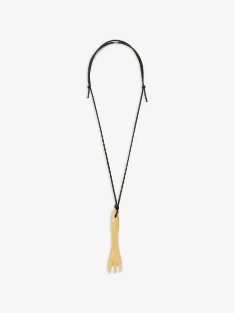 LEMAIRE gua sha fork necklace
