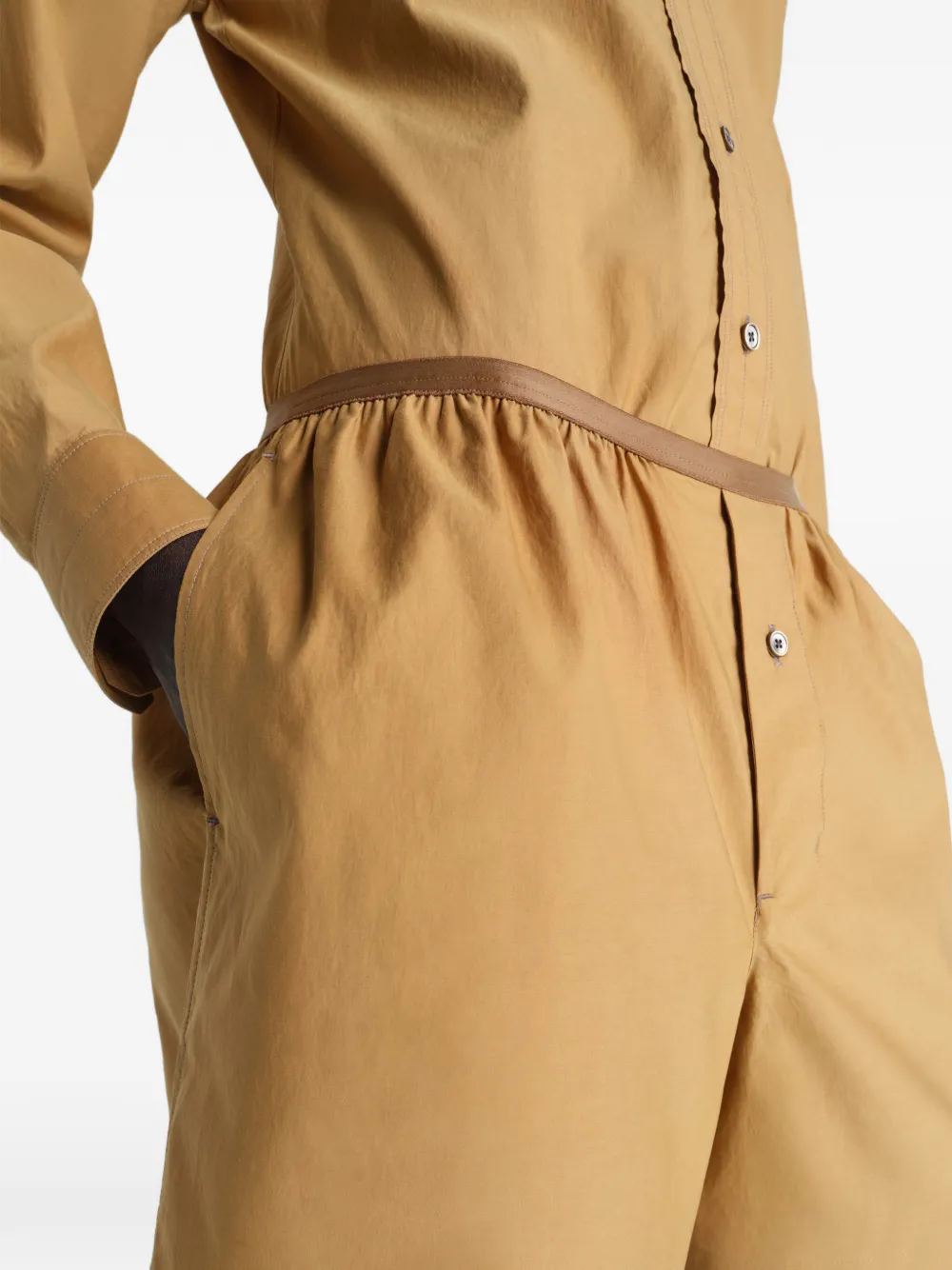 buttoned elasticated shorts