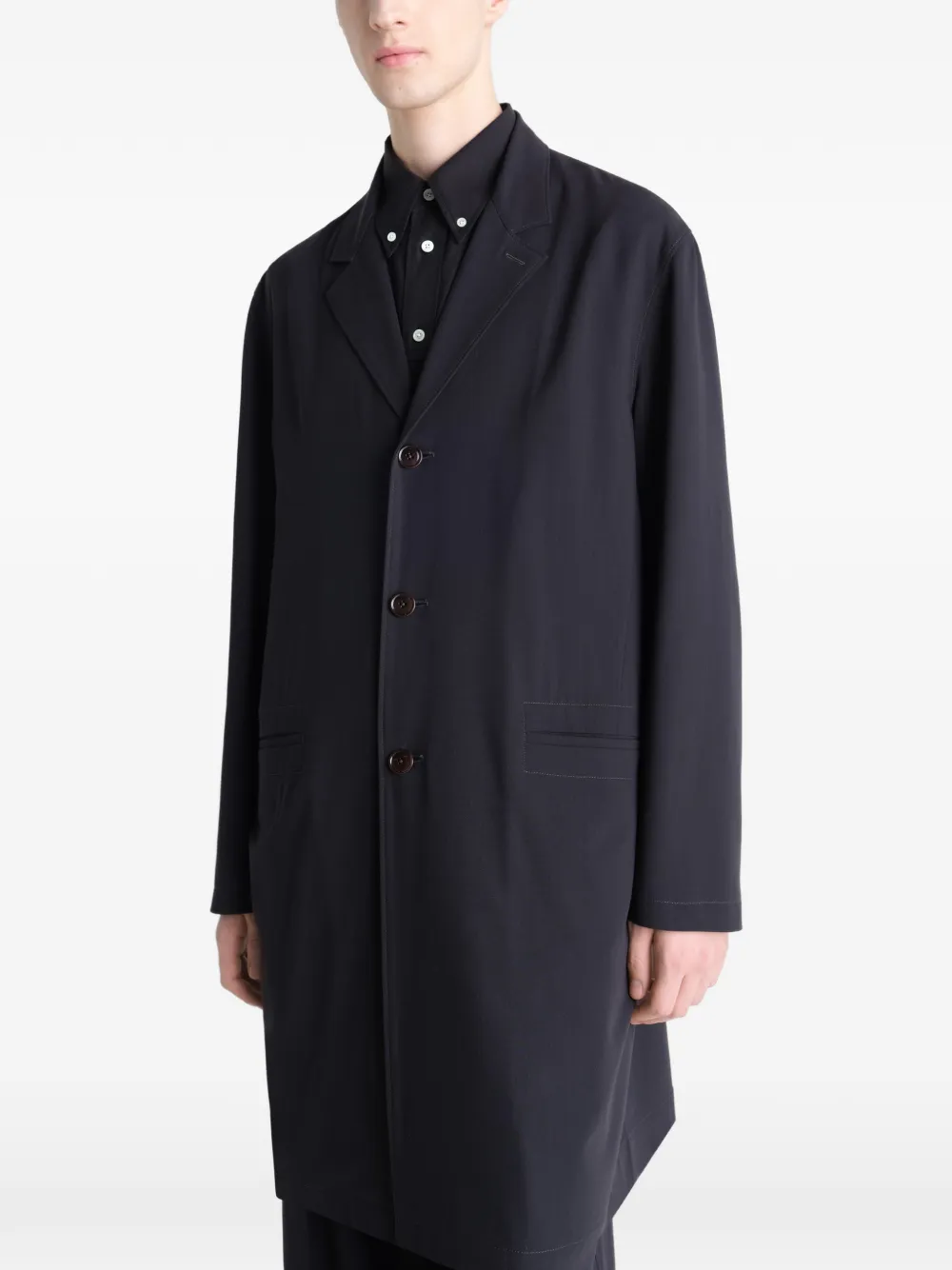  Lemaire Abrigo Con Botones - Negro 