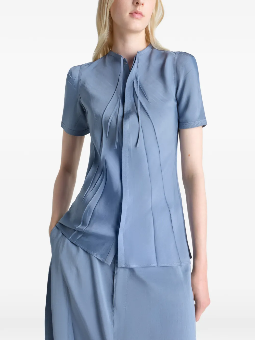 LEMAIRE Geplooide getailleerde blouse Blauw