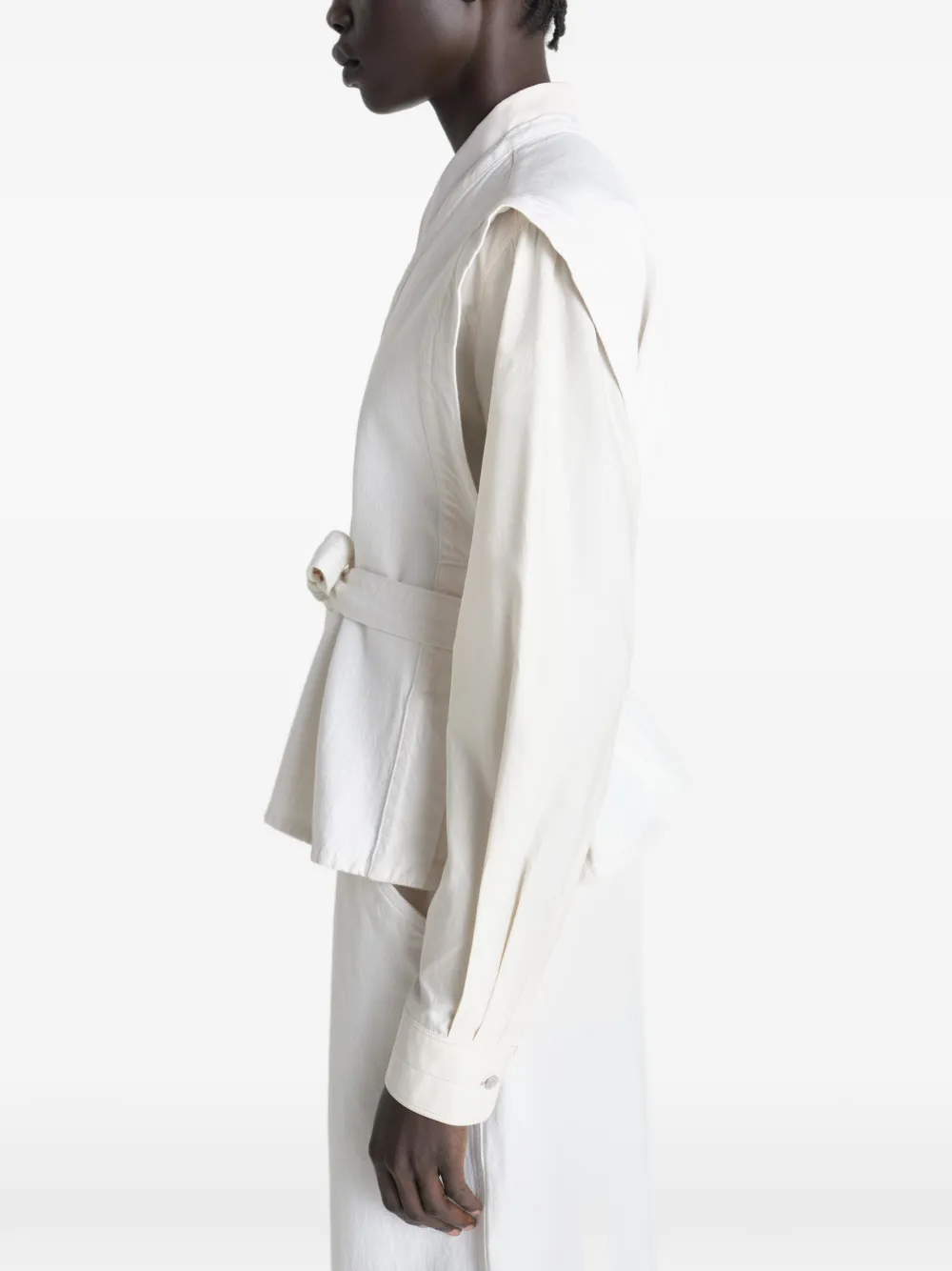 LEMAIRE Chasuble in denim Wit