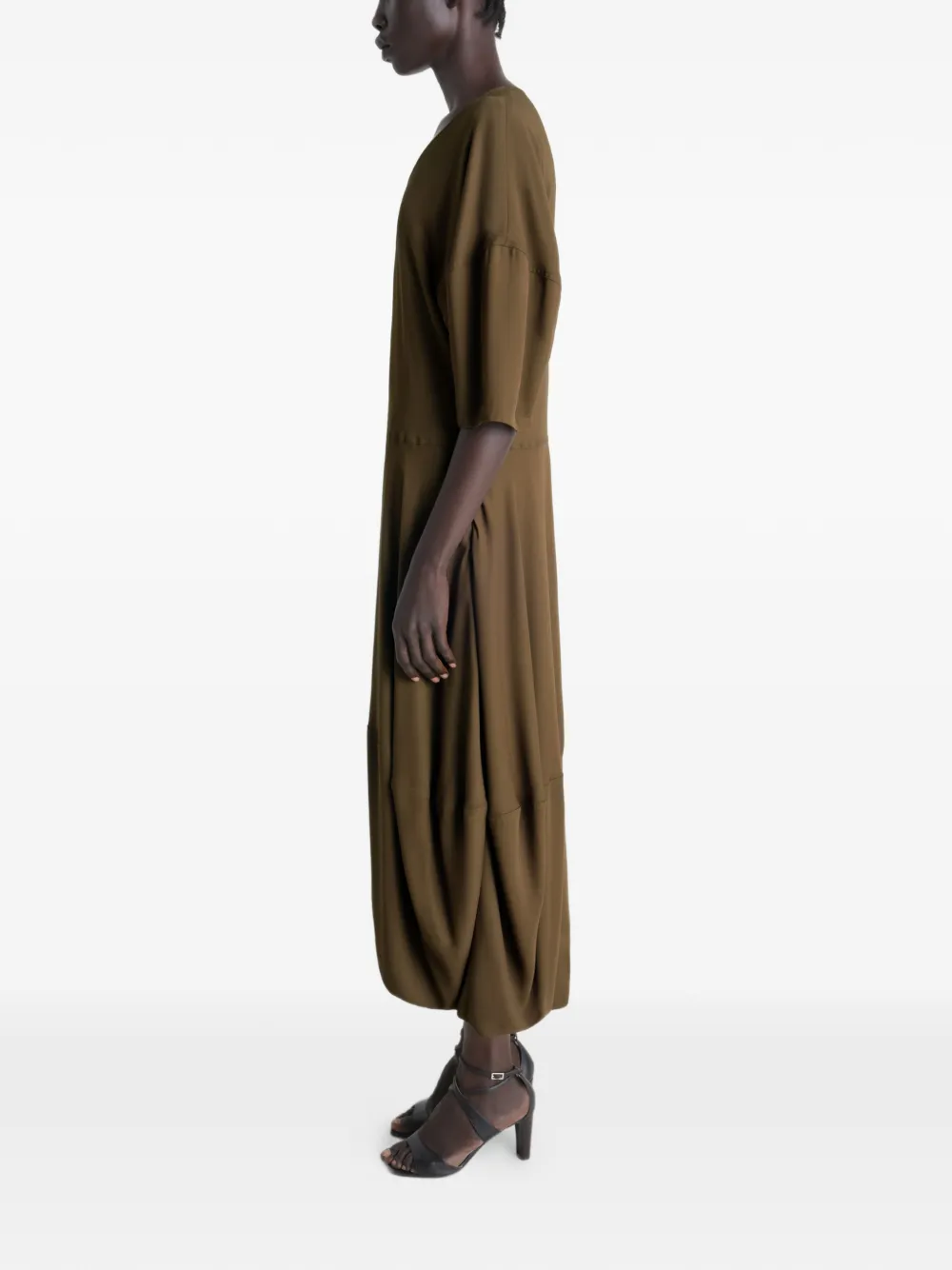 LEMAIRE Balloon midi-jurk Bruin