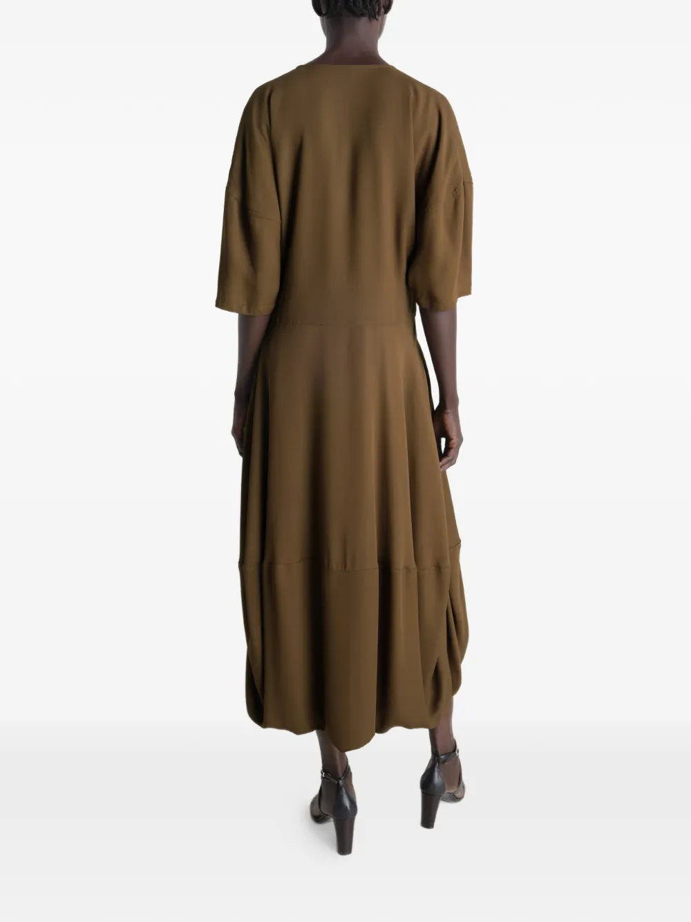 LEMAIRE Balloon midi-jurk Bruin