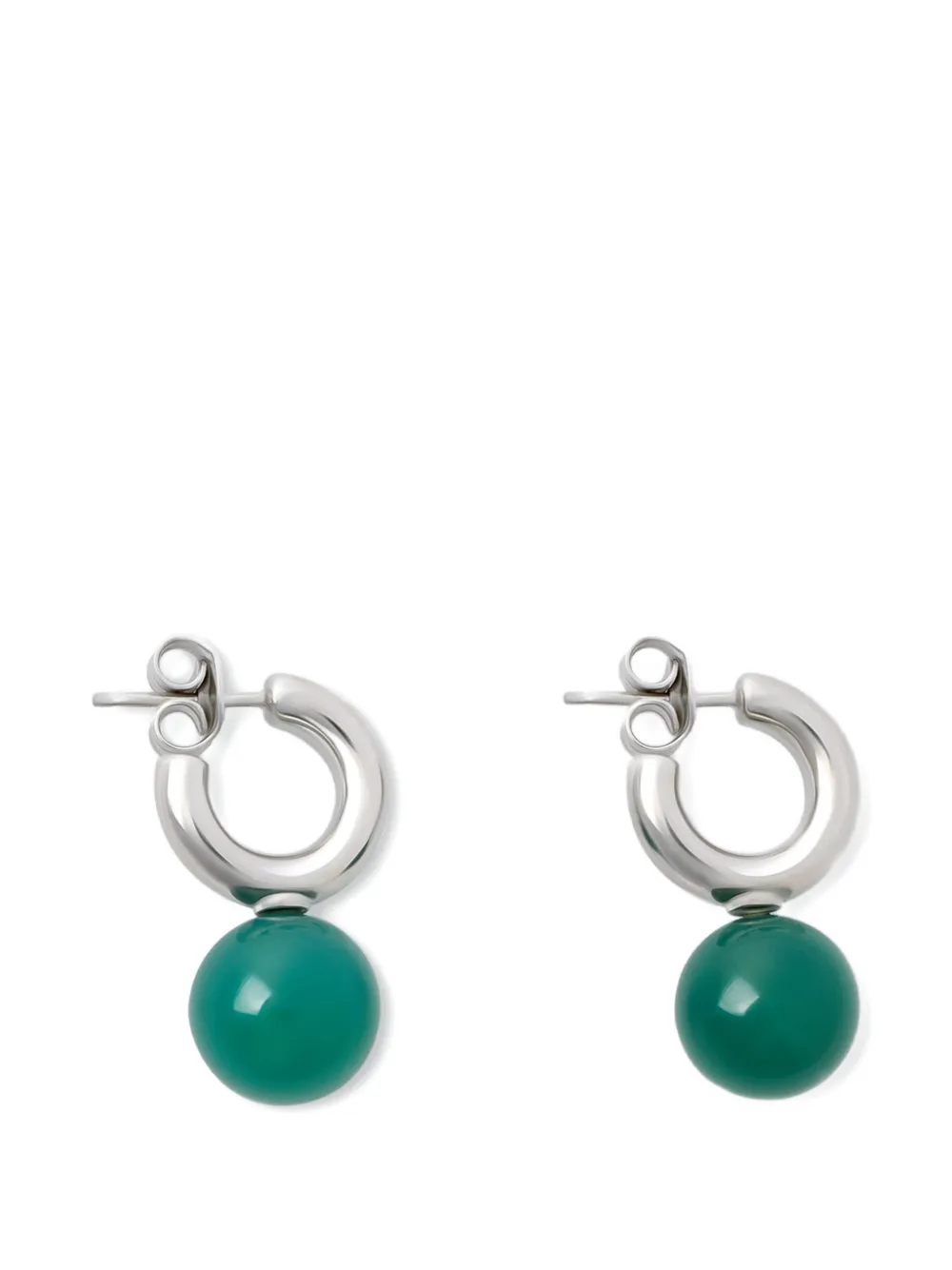 Lemaire 玉石耳环 In Silver