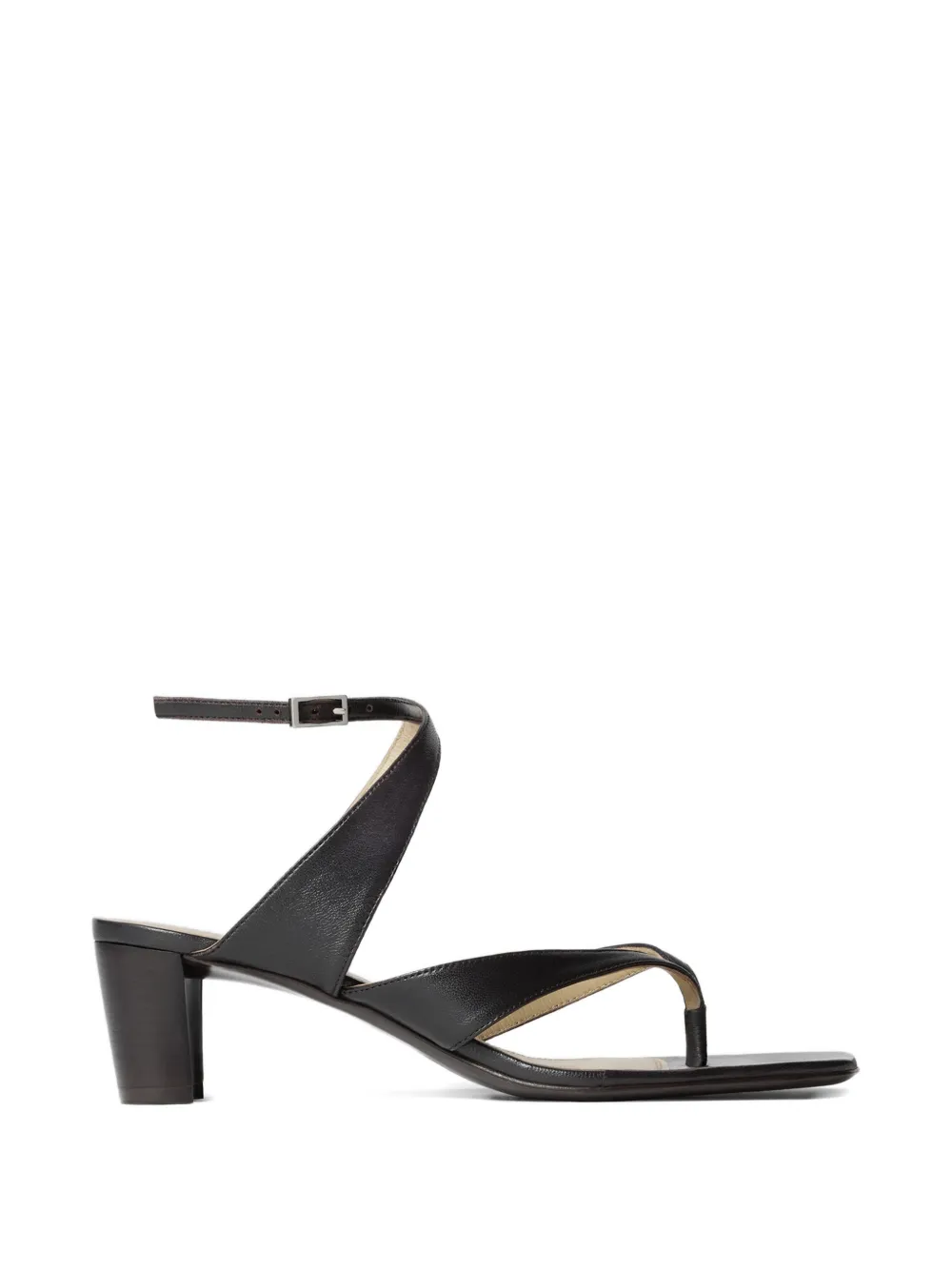 LEMAIRE thong heeled sandals Zwart