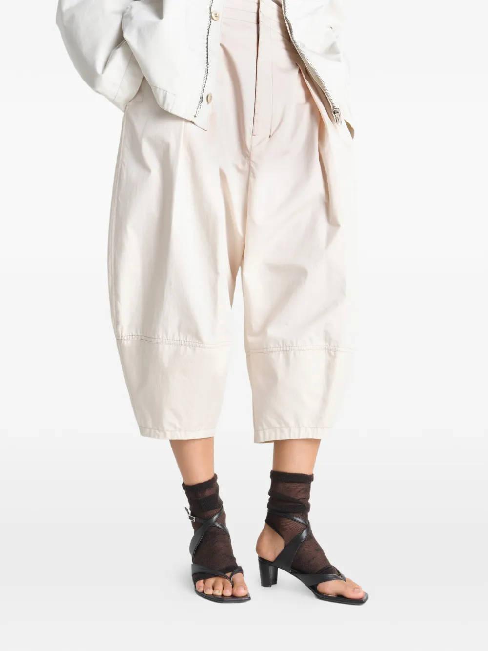 LEMAIRE thong heeled sandals Zwart