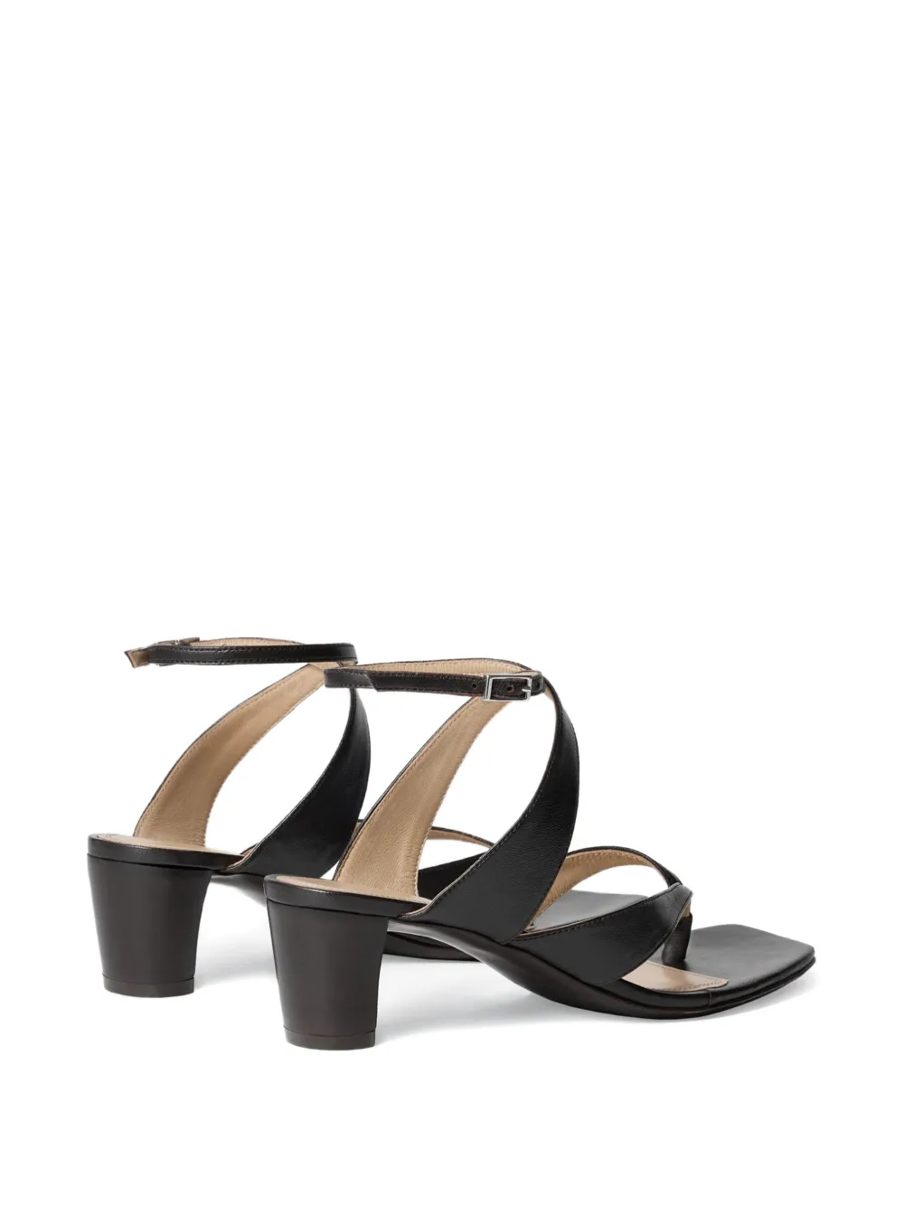 LEMAIRE thong heeled sandals Zwart
