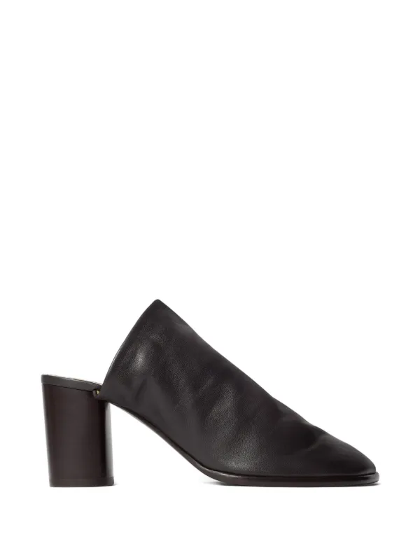 Lemaire Glove Block-heel Mules in Black