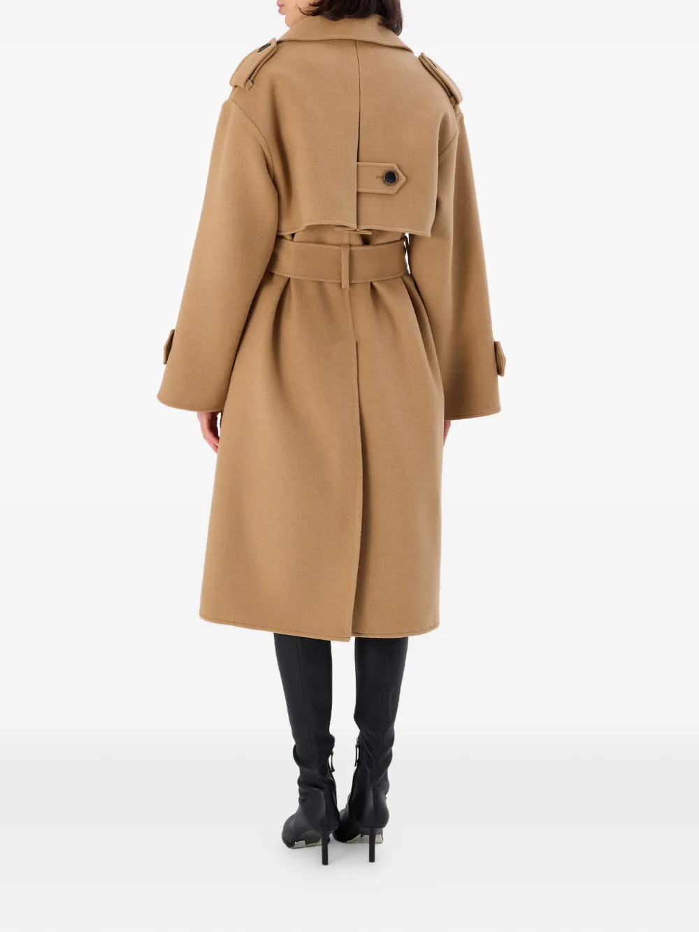 OCCLEUS Charlotte jas met ceintuur Beige